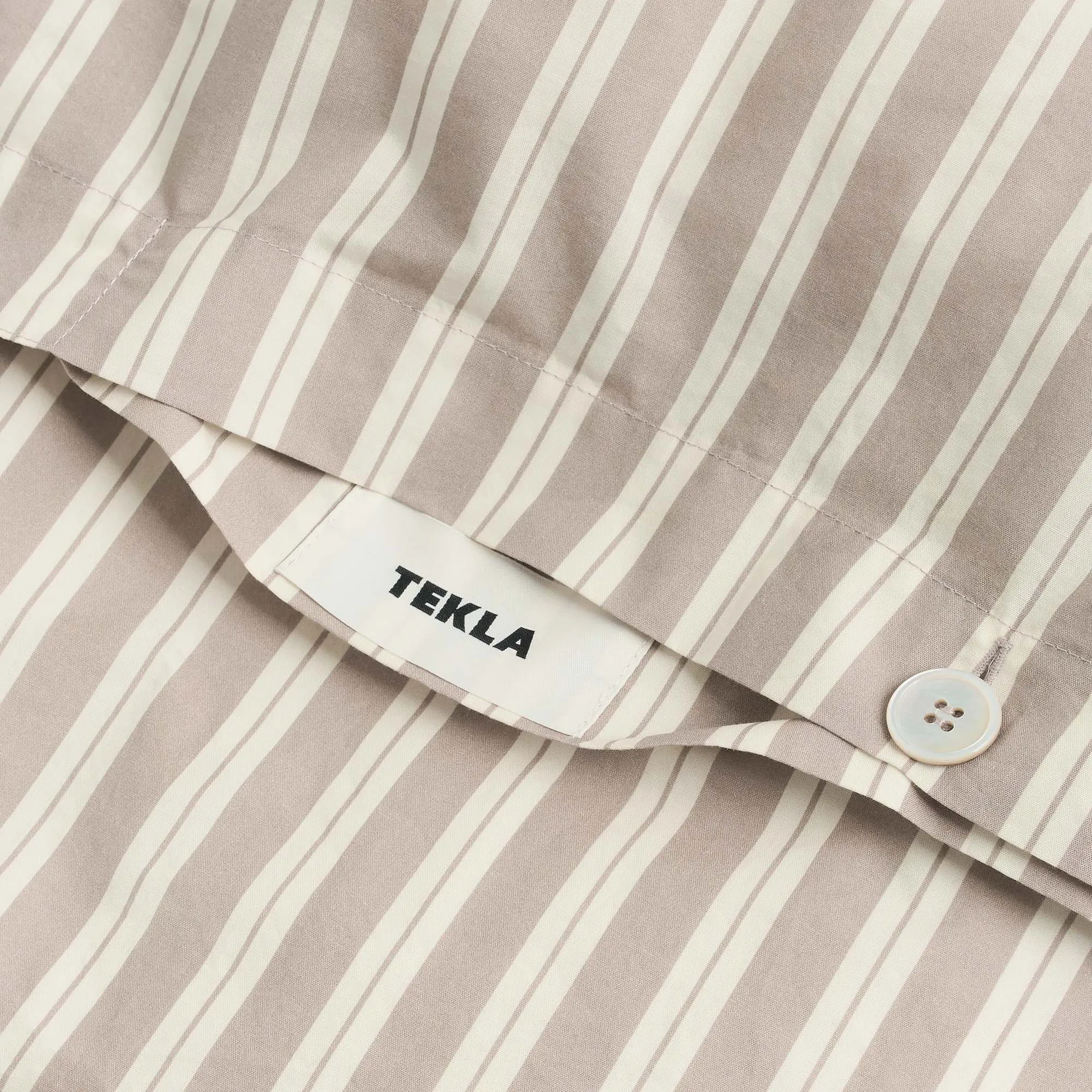 Percale Clay Stripes påslakan - 2
