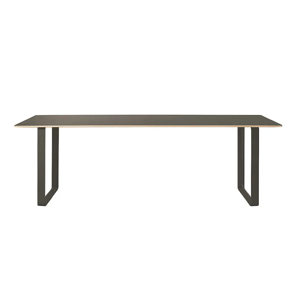 70/70 Table matbord 170x85 cm, Svart linoleum/Svart