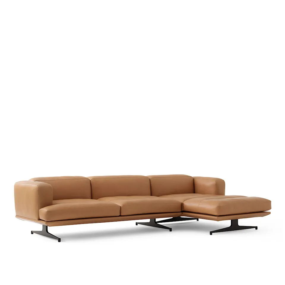 Inland AV42 höger schäslong varm svart legs noble balck leather