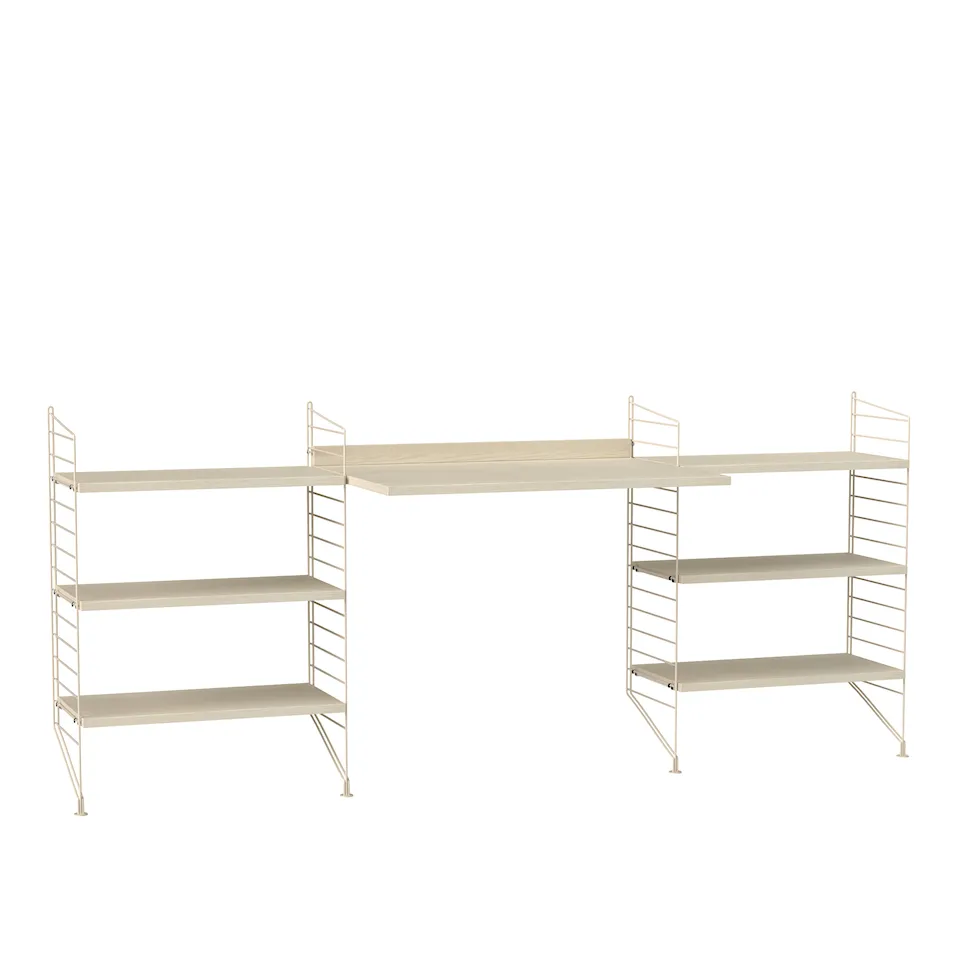 Kontor hyllsystem D ask/beige