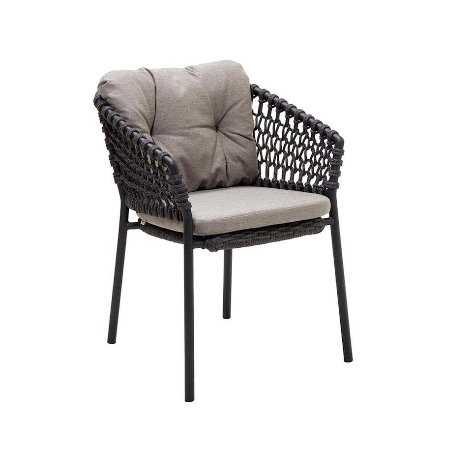 Ocean Chair Stackable Dark Grey/Taupe