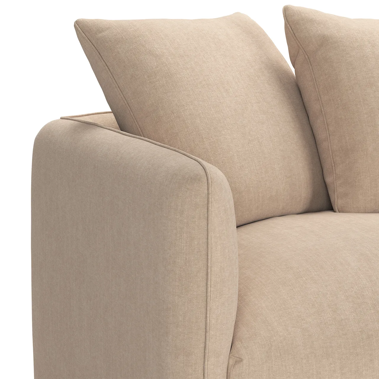Pavarotti 2-Seater Shadow Beige Fixed Upholstery