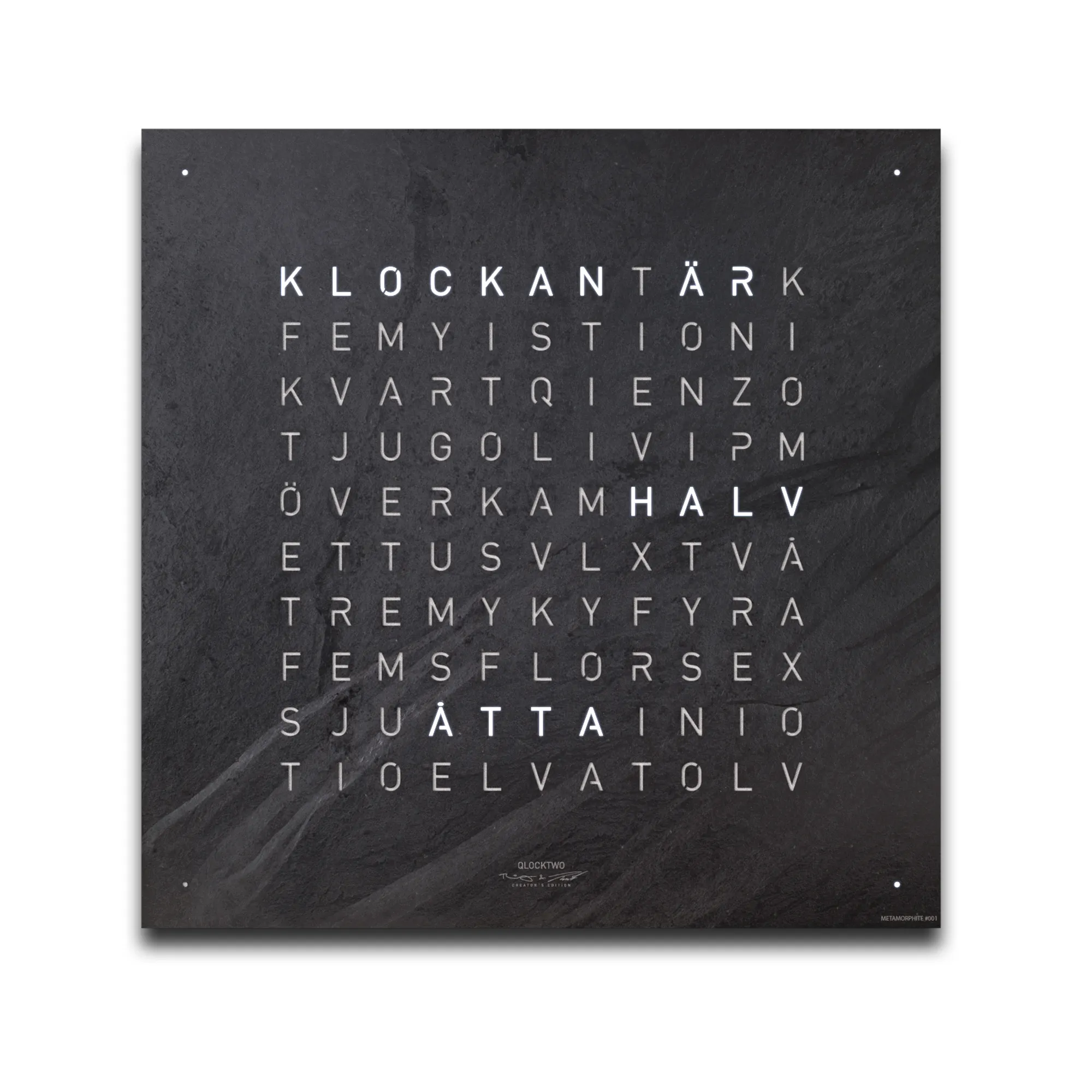 Qlocktwo Earth 45 Creator's Edition – Metamorphite - 1