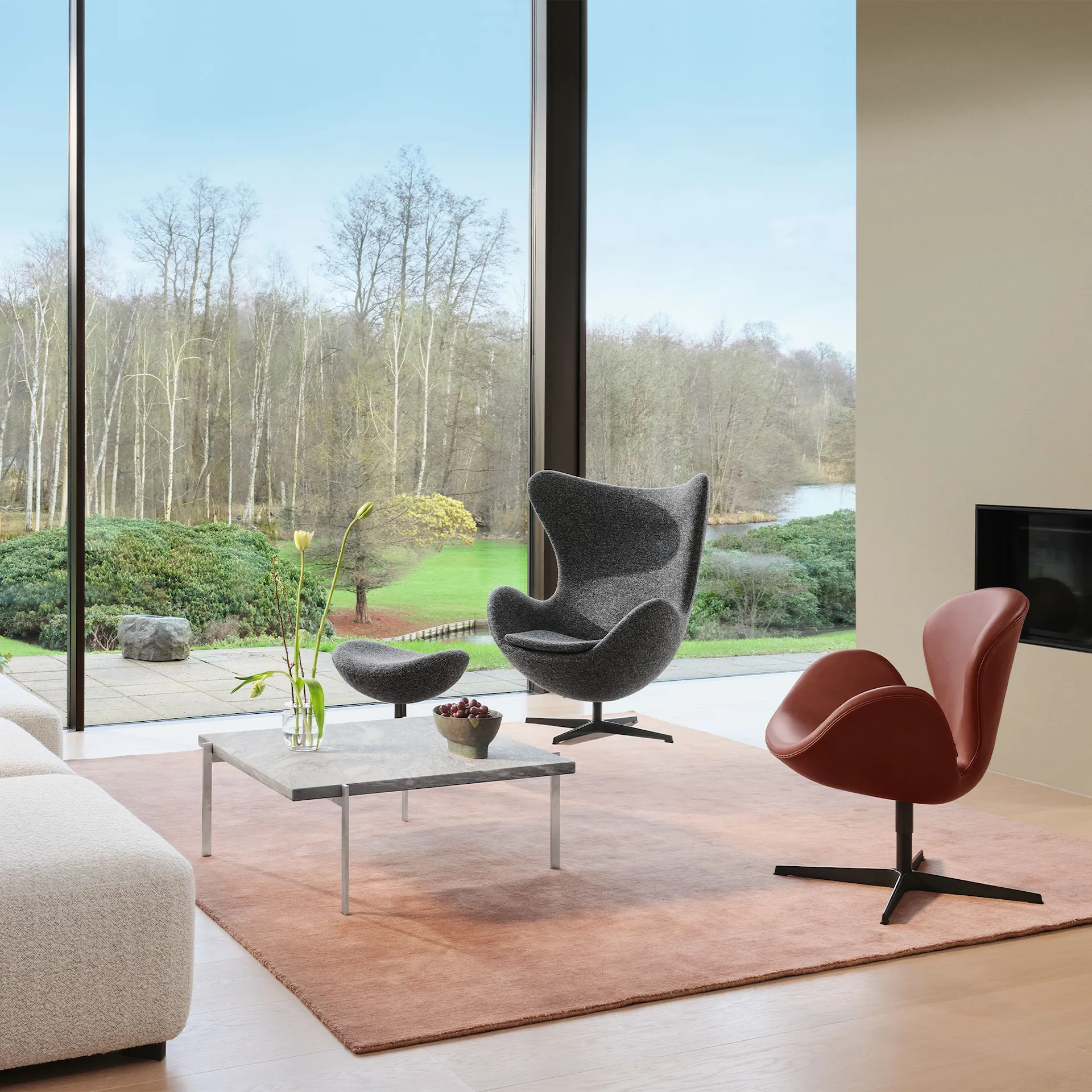 3127 Ägget Fotpall Anniversary Collection - Fritz Hansen - Arne Jacobsen - NO GA