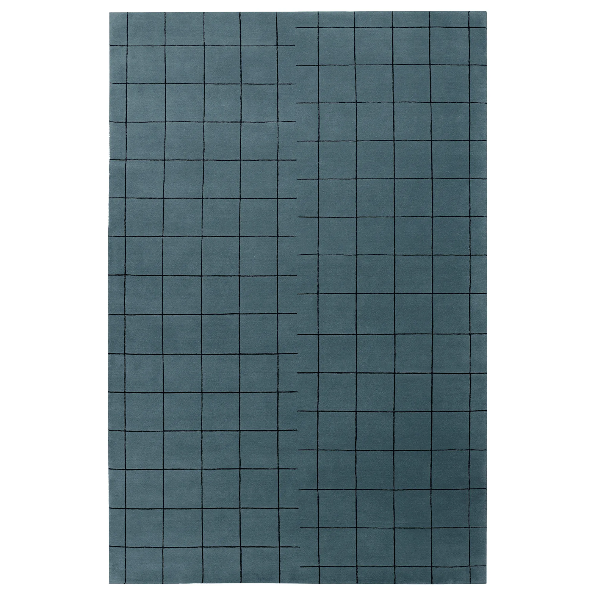 Grid Faded Blue/Black ullmatta - 1