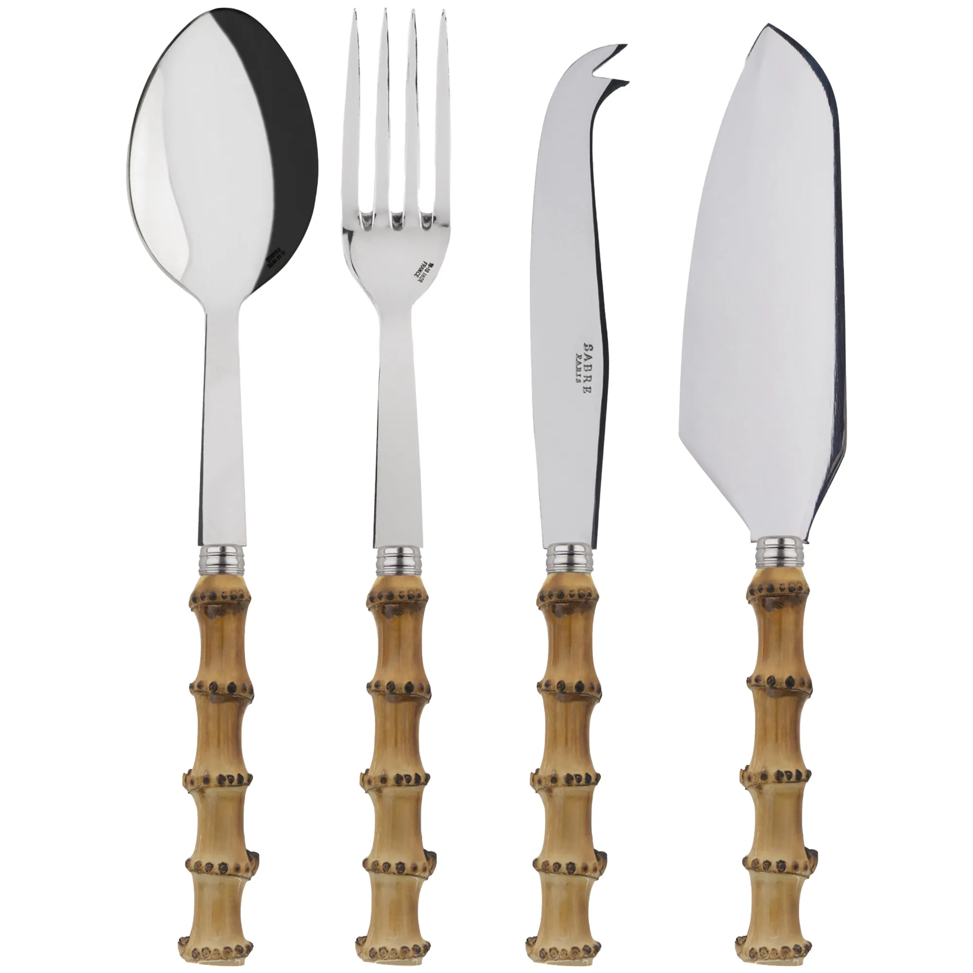 Panda Light Bamboo serveringsbestick 4-pack - 1