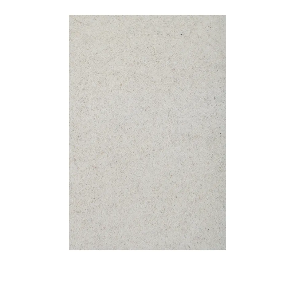 Solid Wool Rug Platinum White 200 x 300 cm