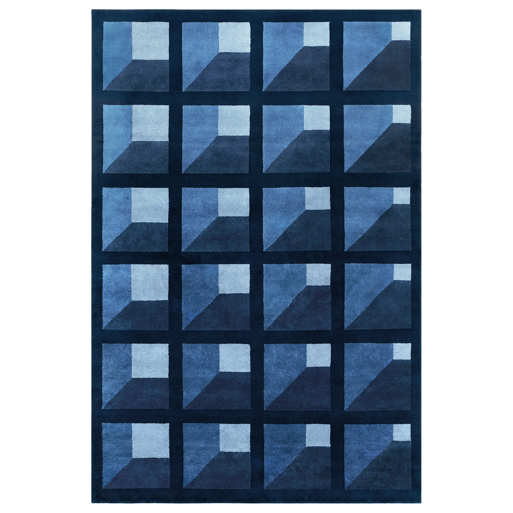 Garden Maze Blue ullmatta - 1
