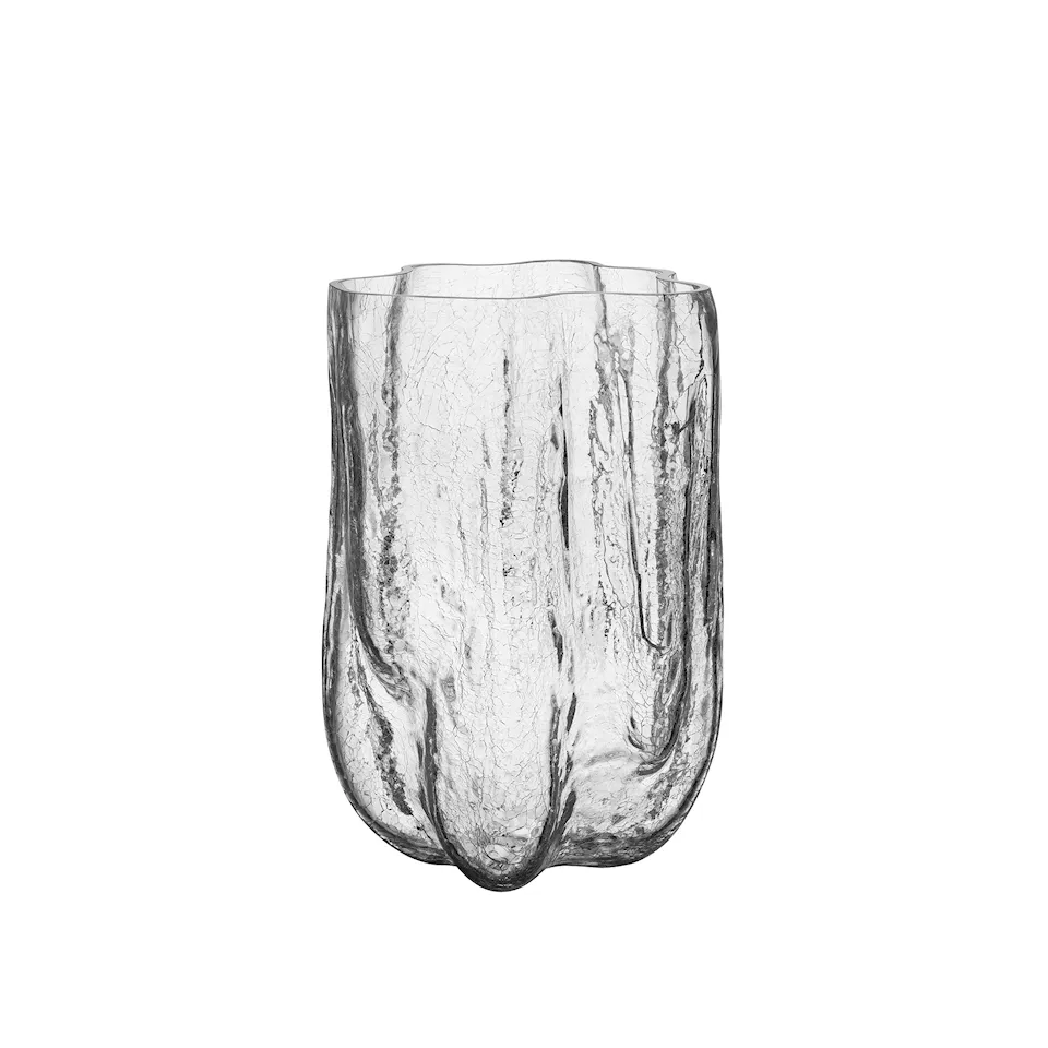 Crackle Vase Clear 37 cm