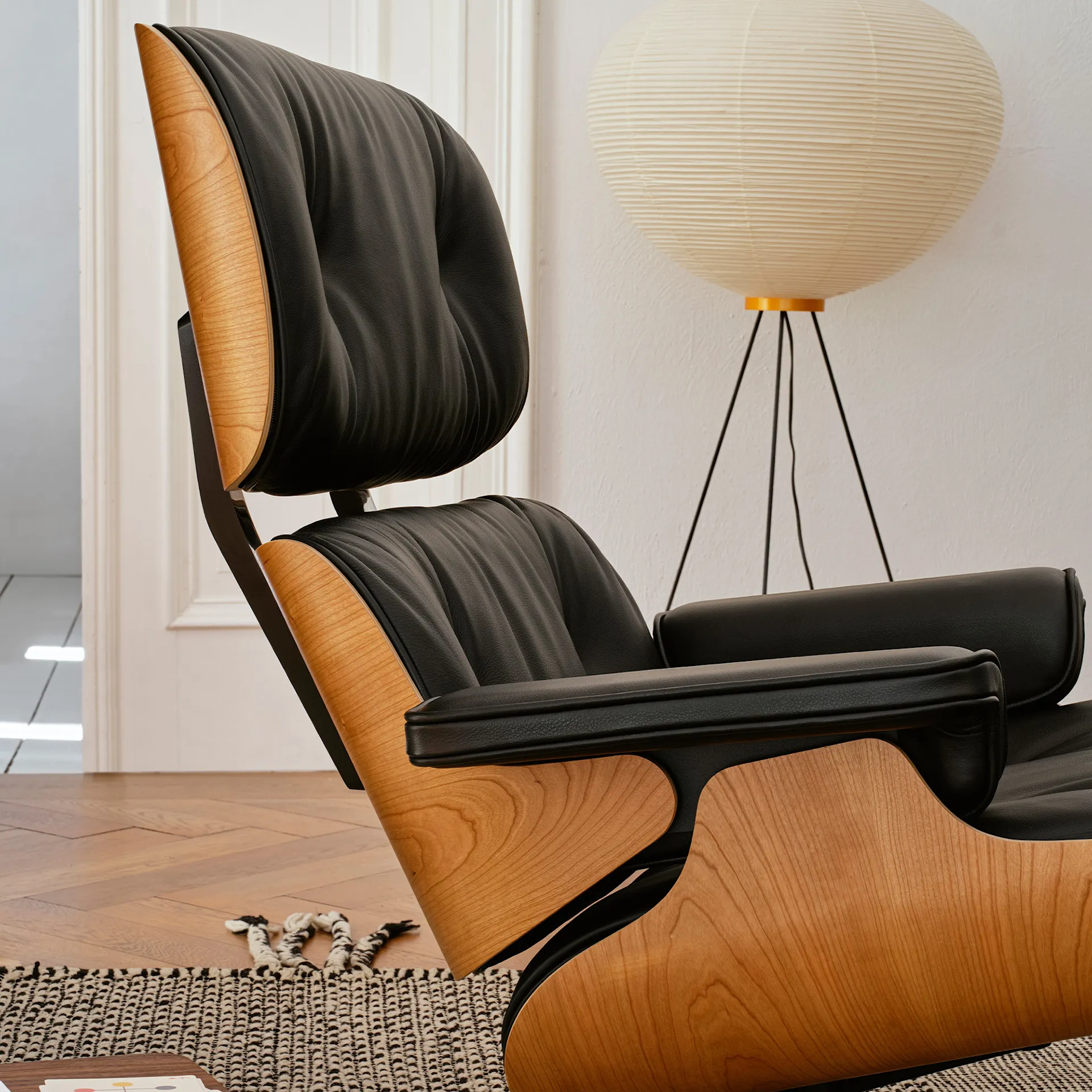 Eames Lounge Chair & Ottoman Santos Palisander Polished - Vitra - Charles & Ray Eames - NO GA