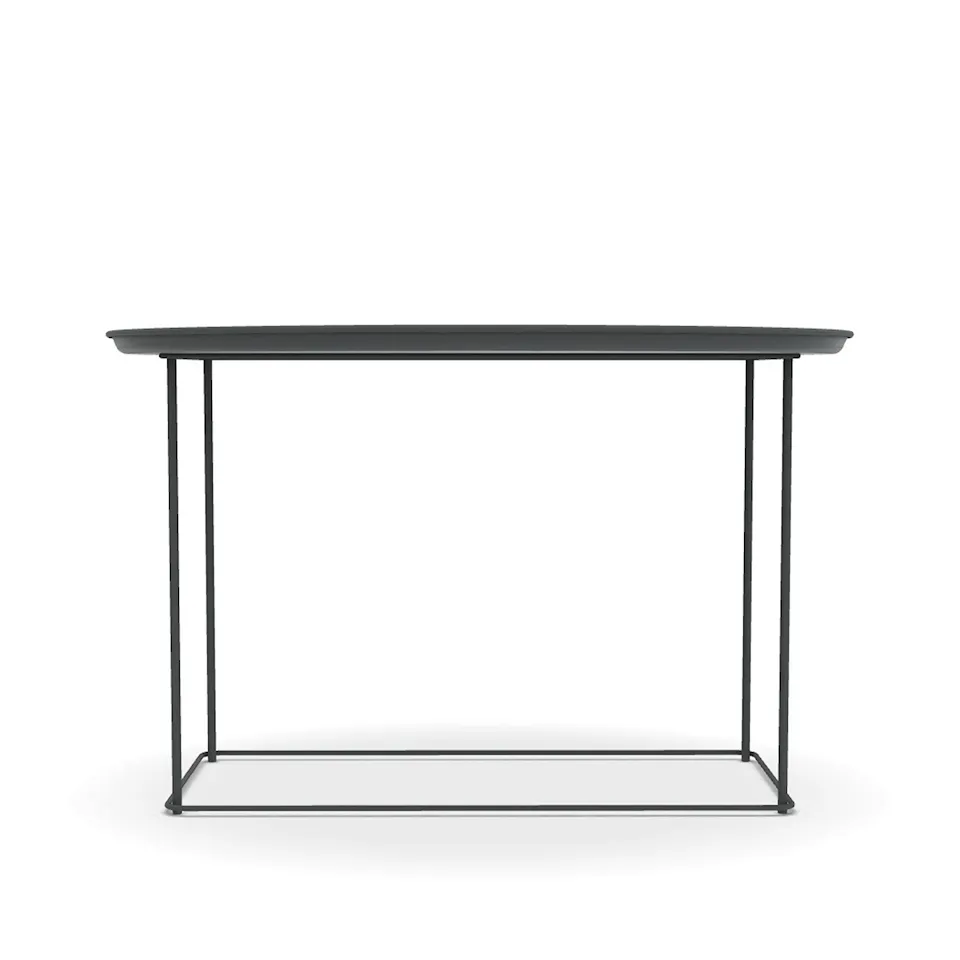 Fat-Fat Outdoor Round Small Table OTF42, Anthracite Painted