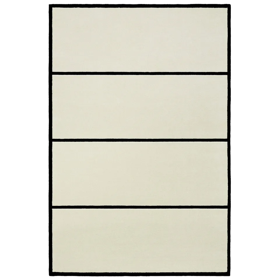 Norr Mälarstrand 01 Dusty White/Black ullmatta