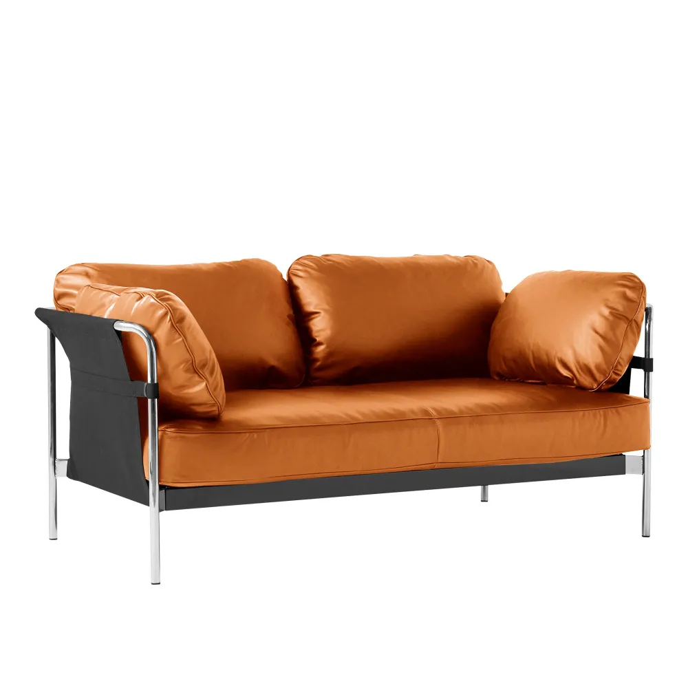 Can 2-sitssoffa Chrome/Black - 1