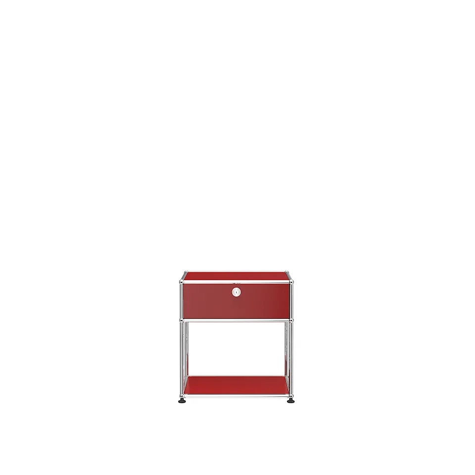 USM Haller 52 Side table, USM Ruby Red