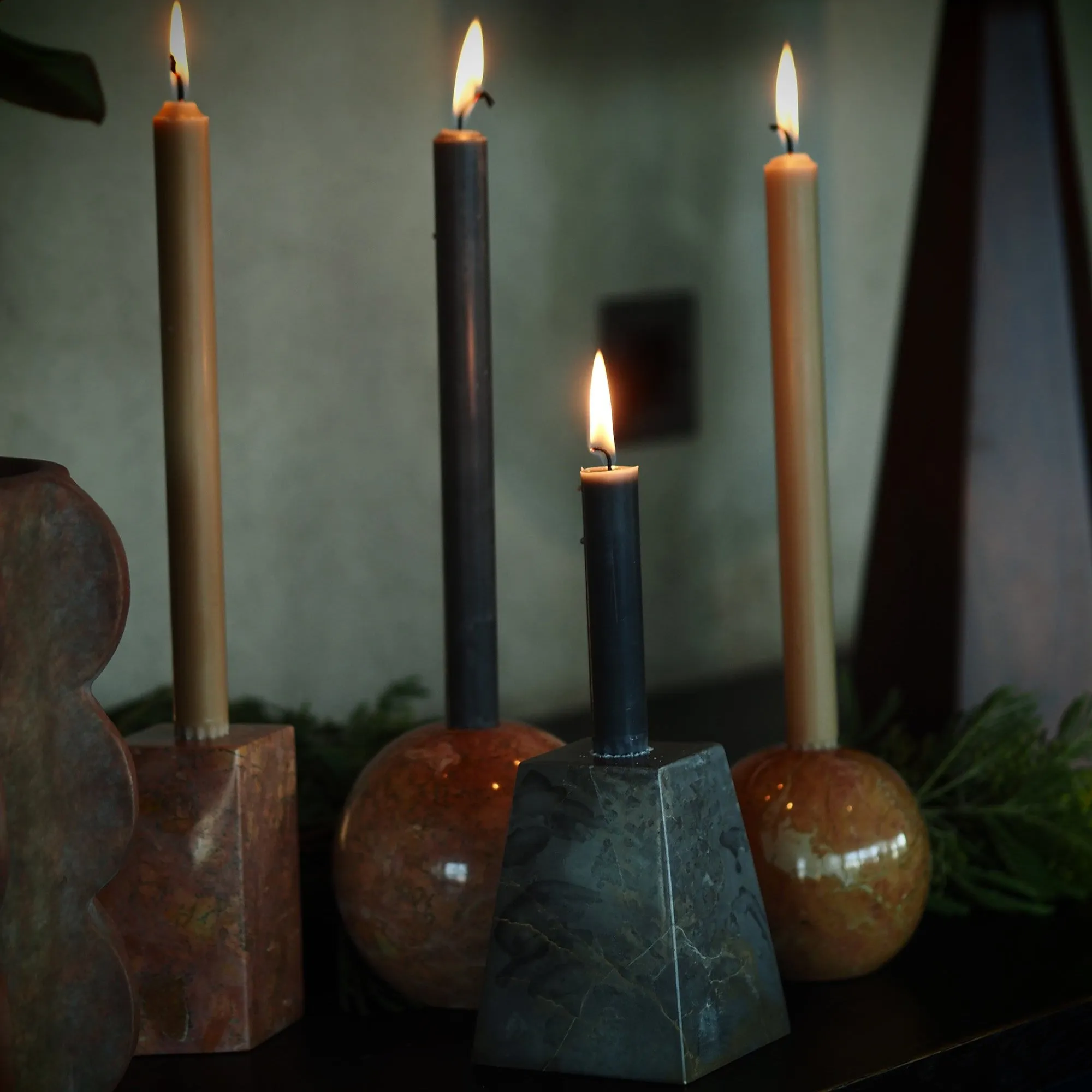Pyramid Candle Holder Set Of Three - 12