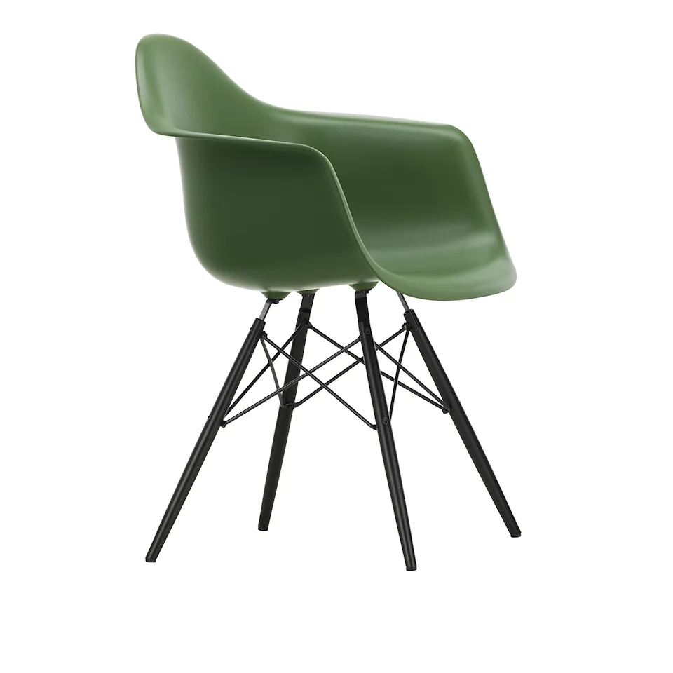 Eames Plastic Armchair DAW - 48 Forest - Black Maple