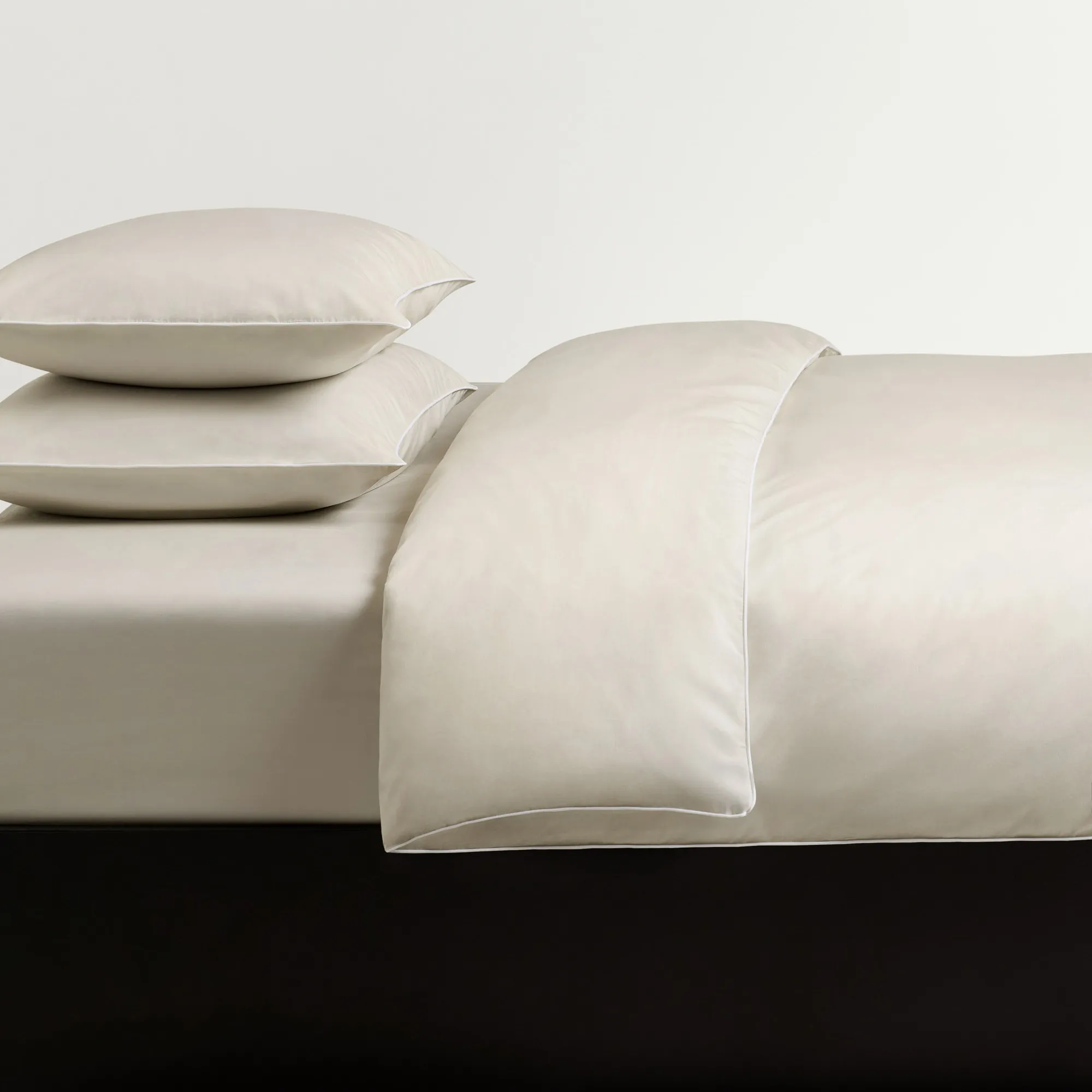 Percale Sand/White bäddset - 4