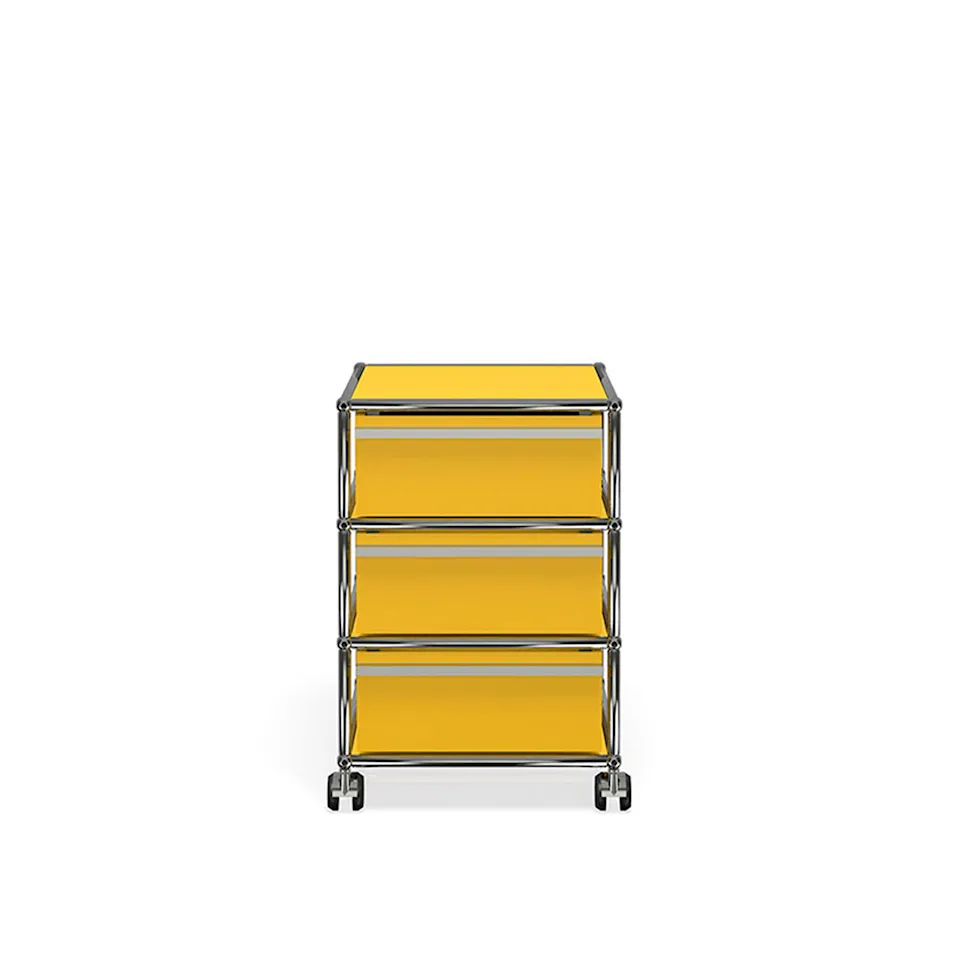 USM Haller 114 Mobile pedestal, Golden Yellow