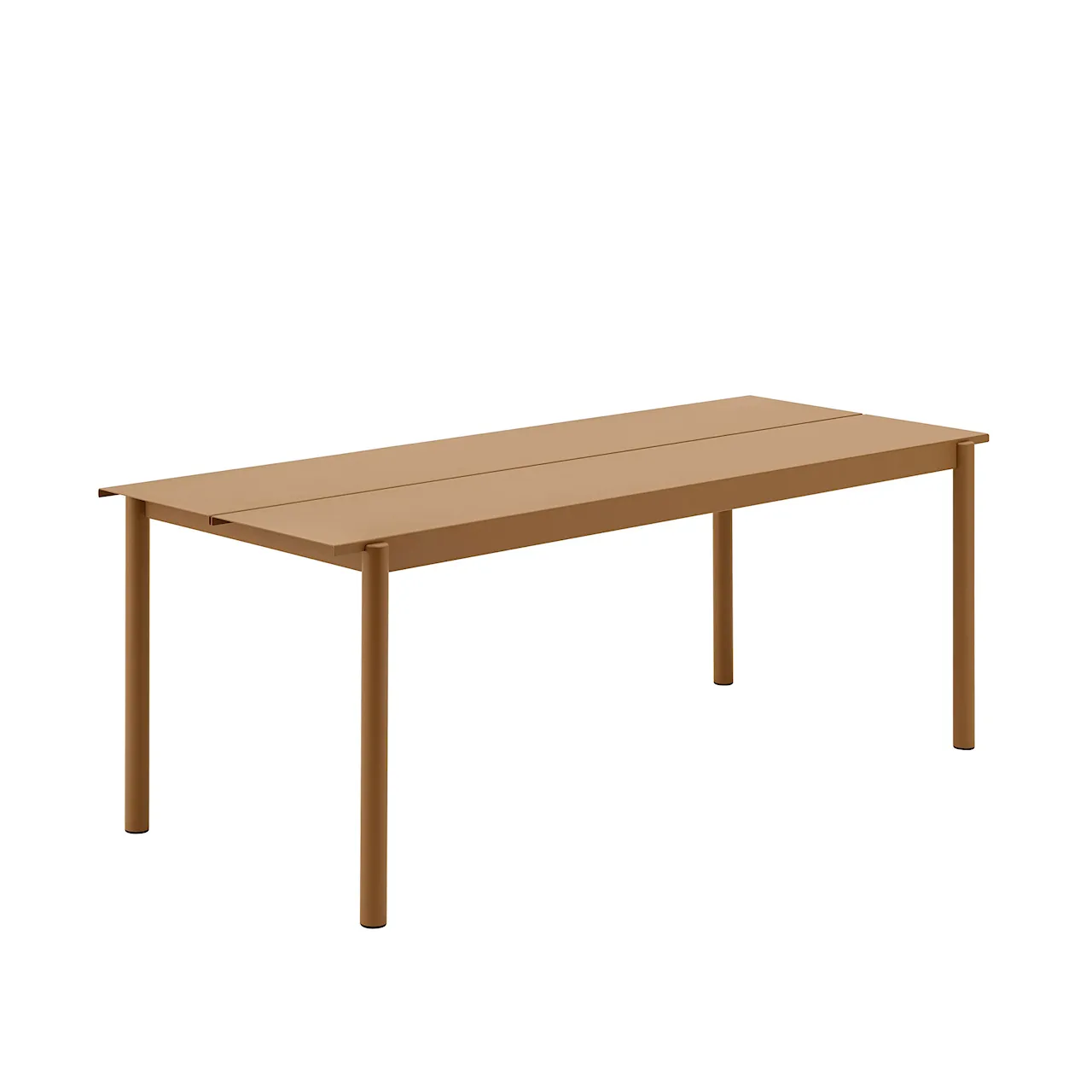 Linear Steel Table 200cm Burnt Orange