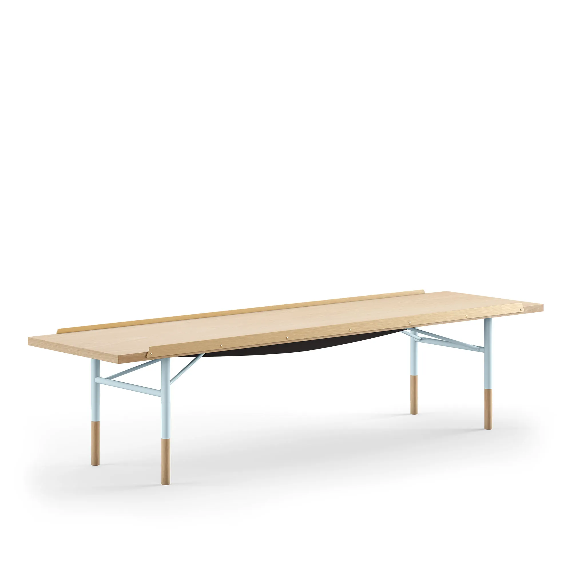 Table Bench bänk Small med mässingskanter - 1