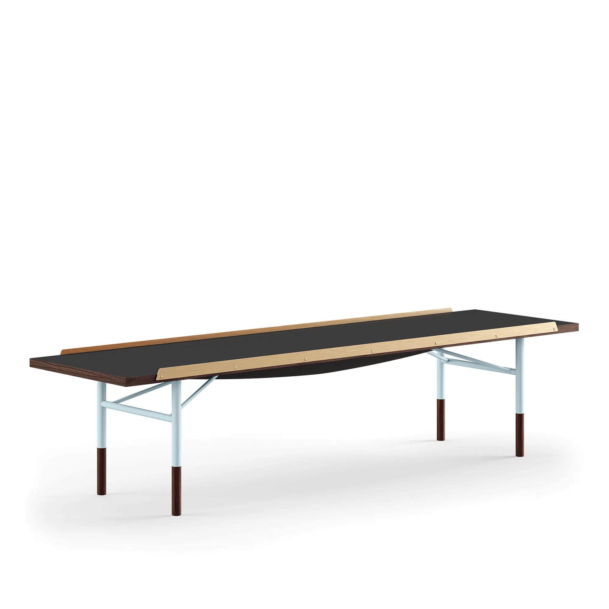 Table Bench bänk Medium med mässingskanter - 1