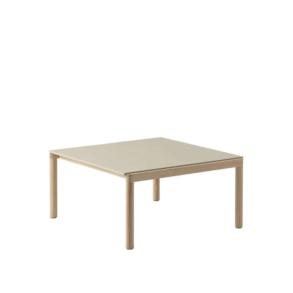 Couple Coffee Table / 80 x 84 x 40 cm - 2 Plain - Sand/Oak