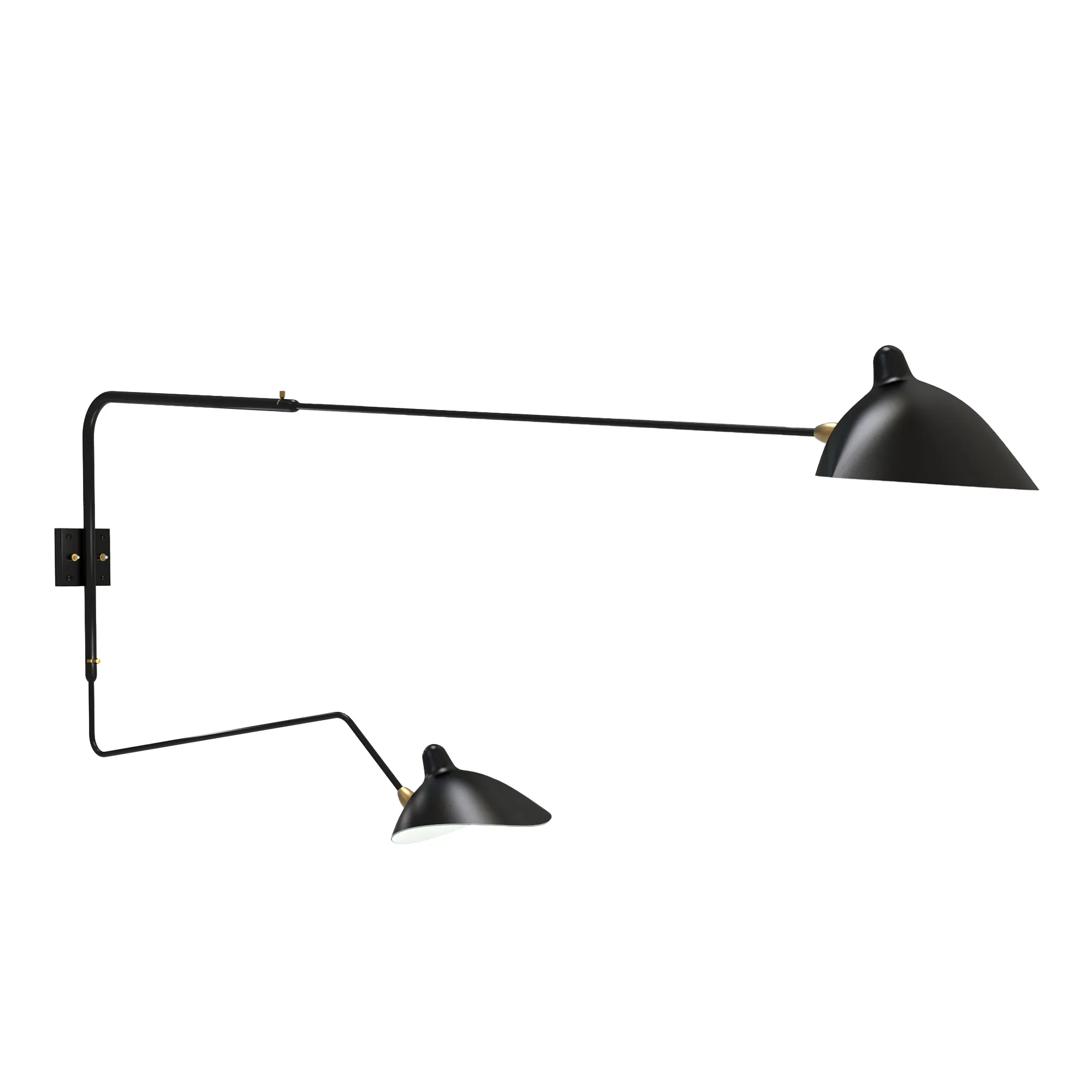 Two Swivel Arms, One Curved läslampa - 1