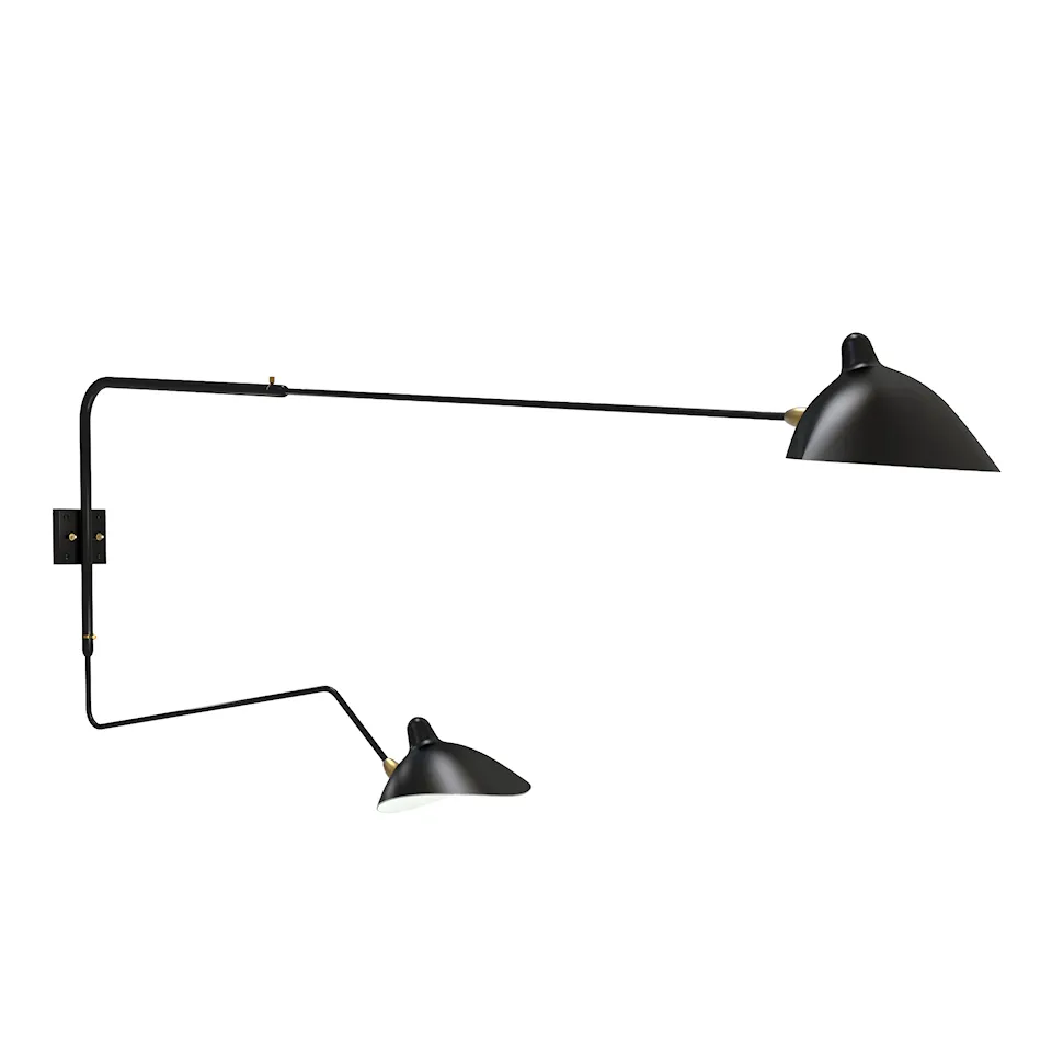 Two Swivel Arms, One Curved läslampa