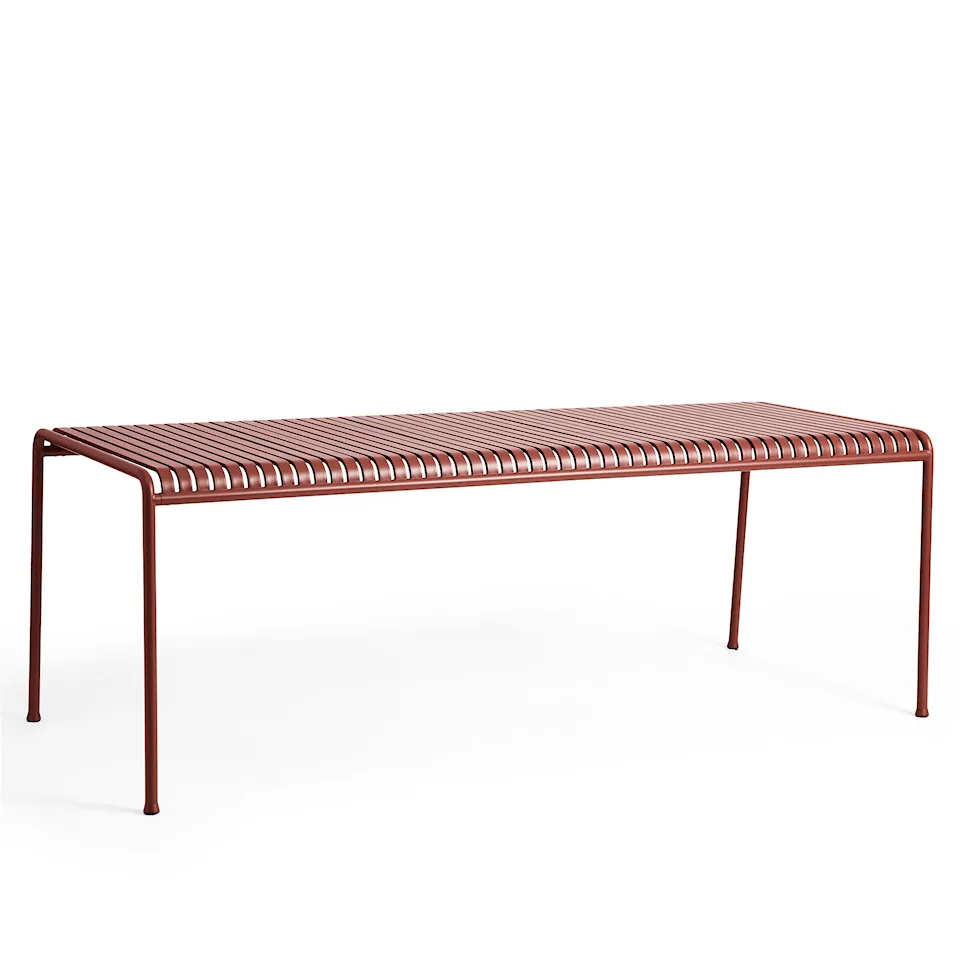 Palissade Table L220 x W90 x H75 4 Legs Iron Red