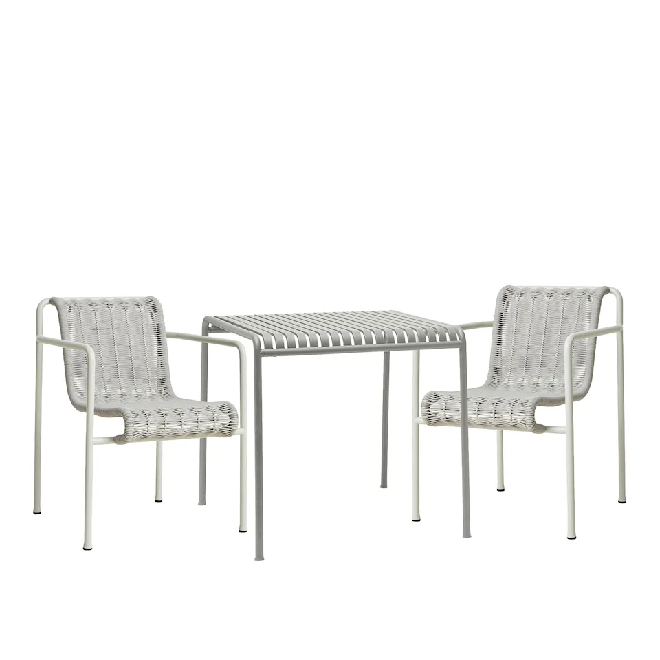 Palissade cord matgrupp med bord & 2 karmstolar
