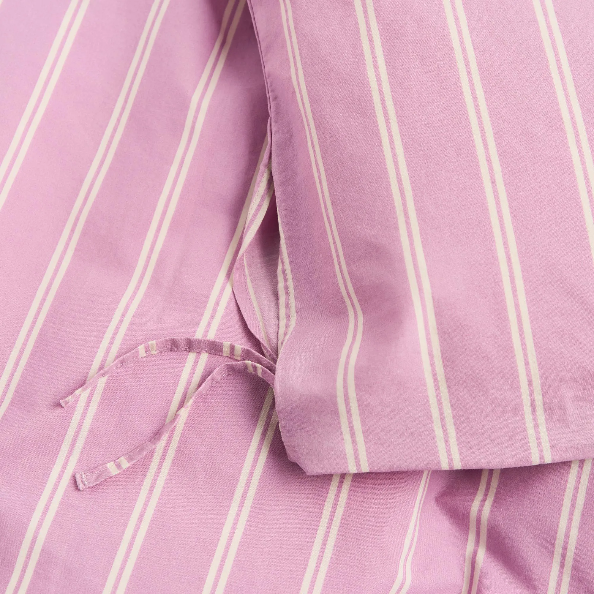 Percale Mallow Pink Stripes påslakan - 3