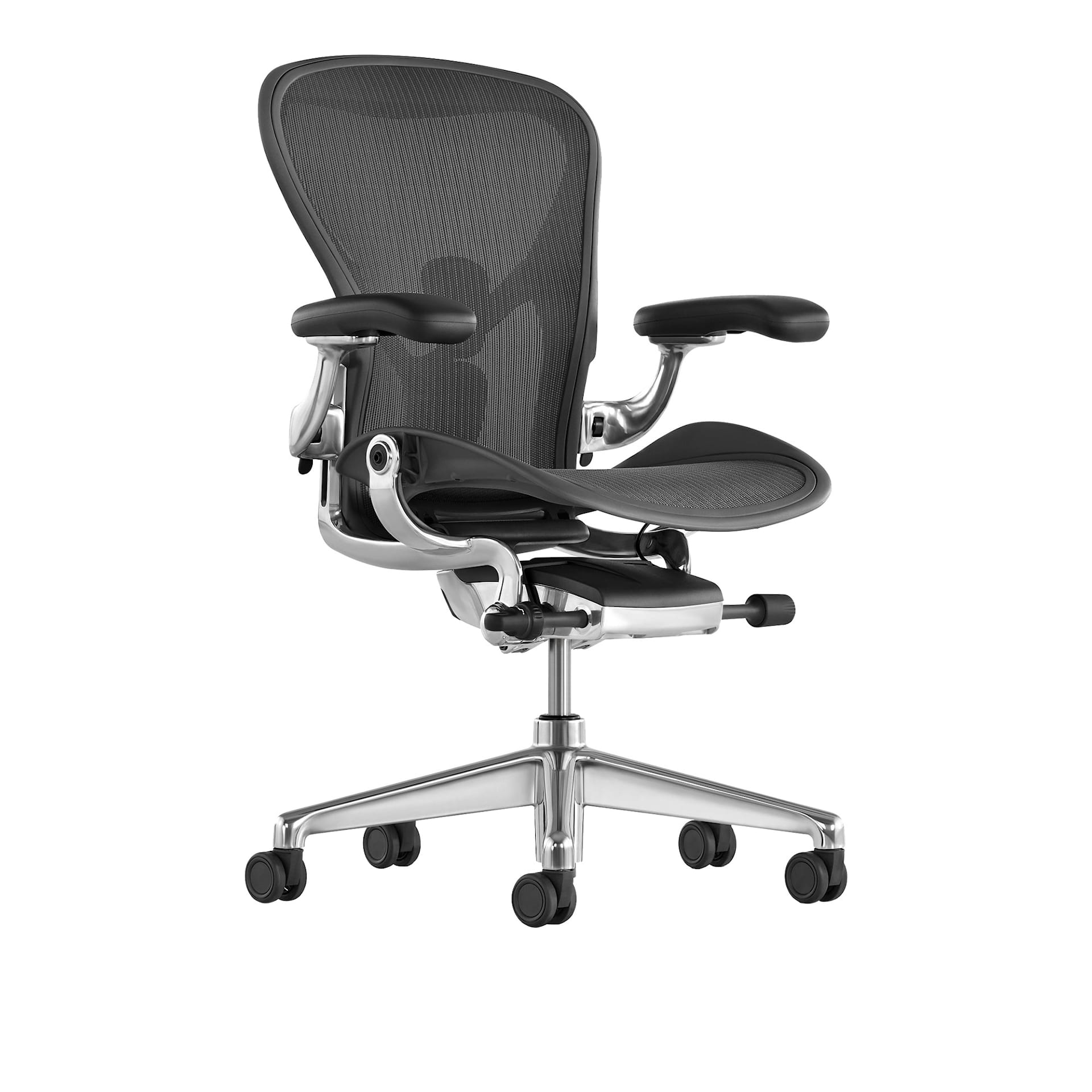 Aeron Chair PostureFit SL (B) - Graphite/Polished Aluminium - Herman Miller - NO GA