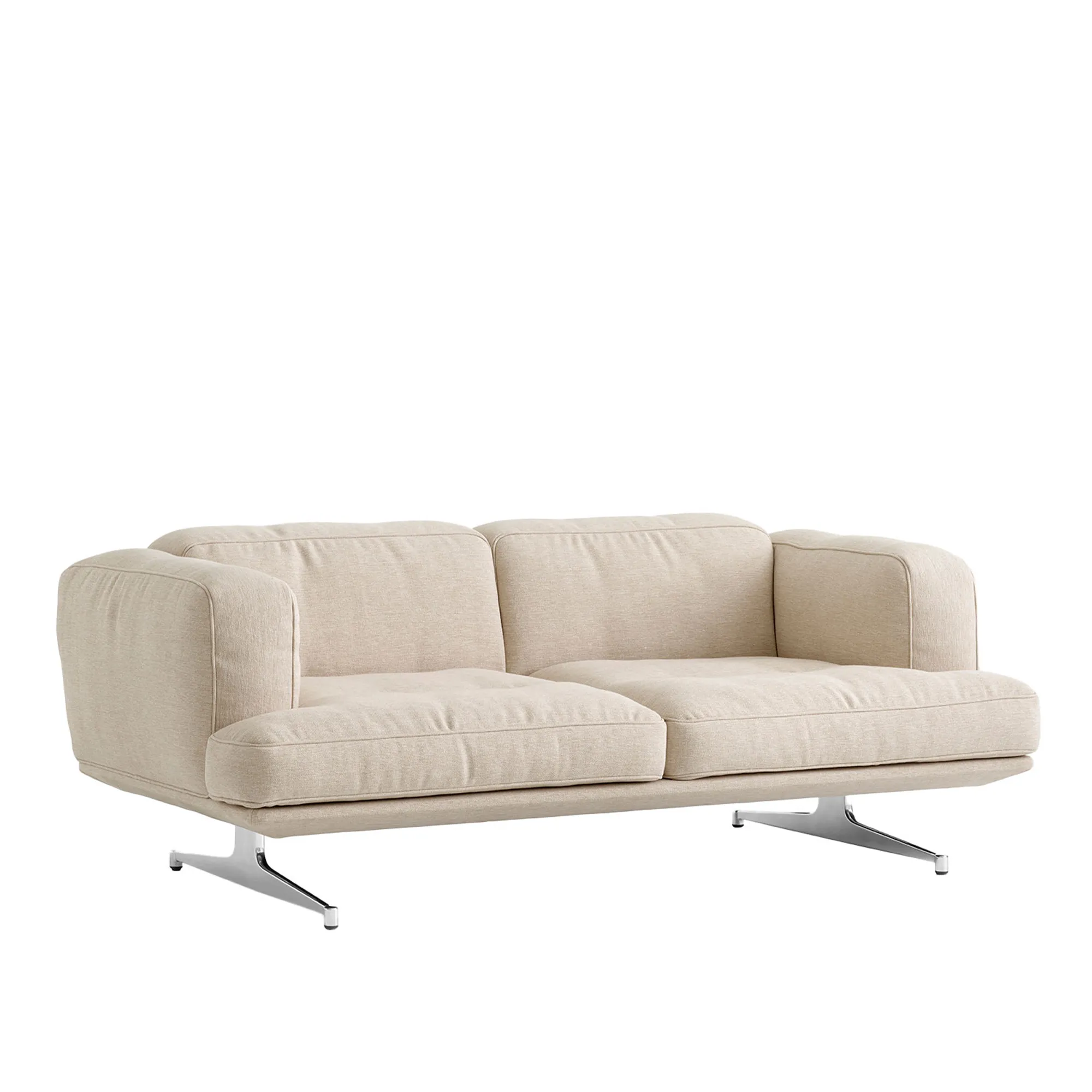 Inland AV22 2-sits soffa polerad aluminium ben - 1