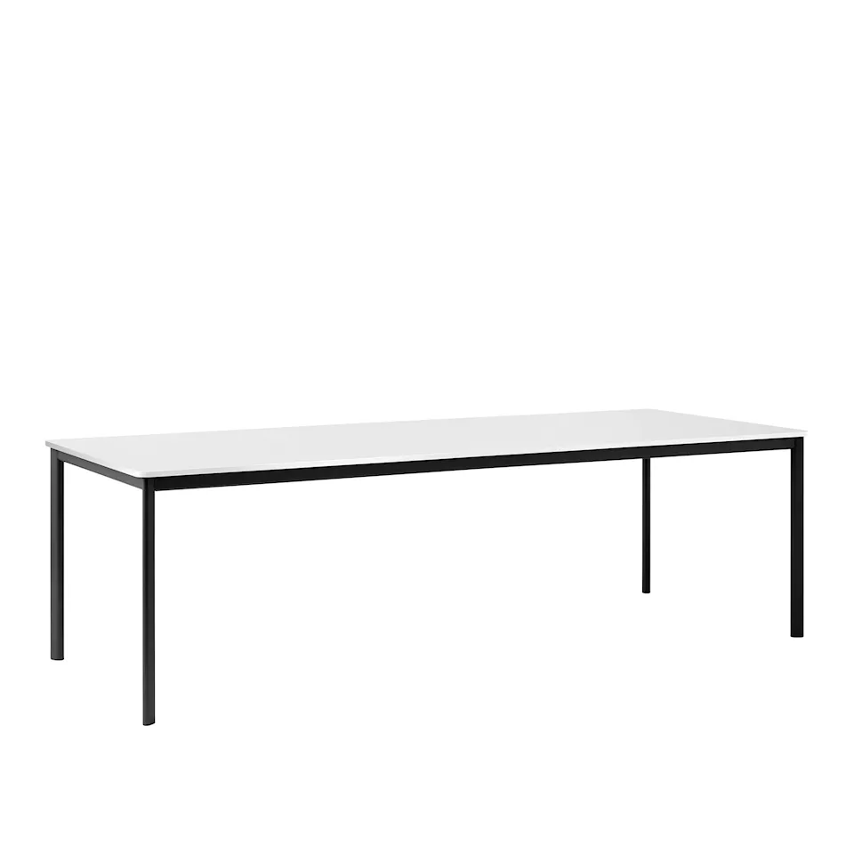 Drip Table HW60, 250x100x74 cm, Off White Nano Laminate/Black Legs