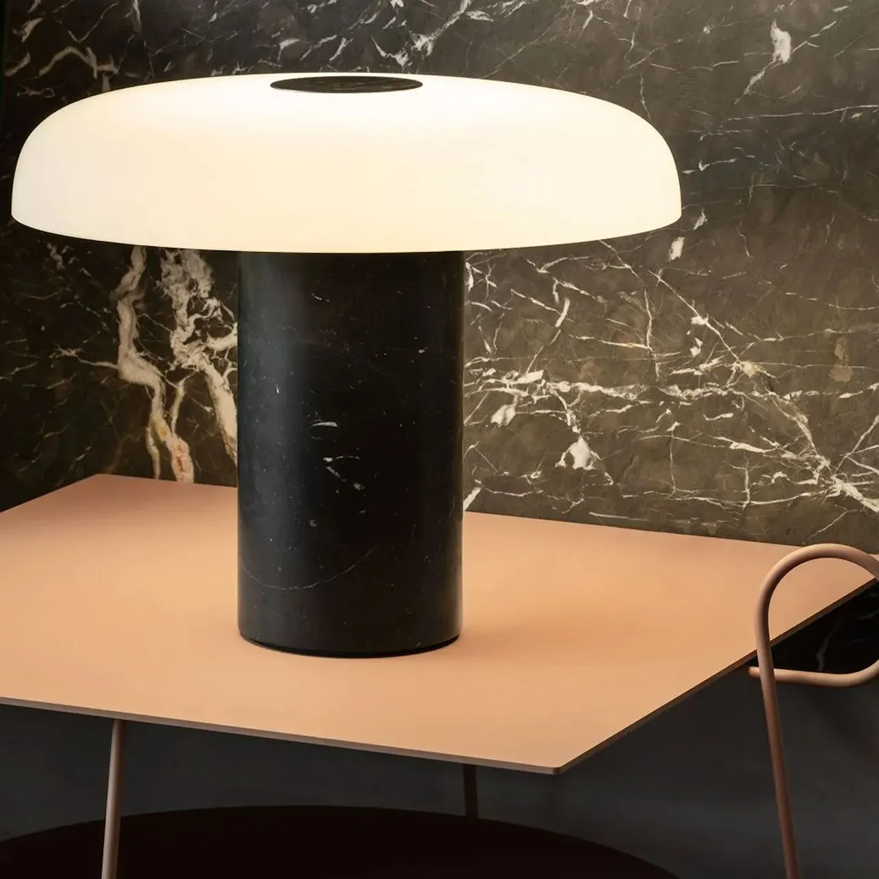 Tropico Table Lamp Ø 36, White Marble