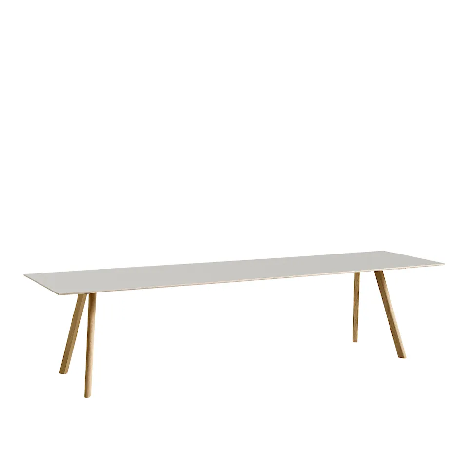 CPH30 2.0 Table Lacquered Oak Frame L300 X W90 X H74  Off-White Linoleum Tabletop Lacquered Edge