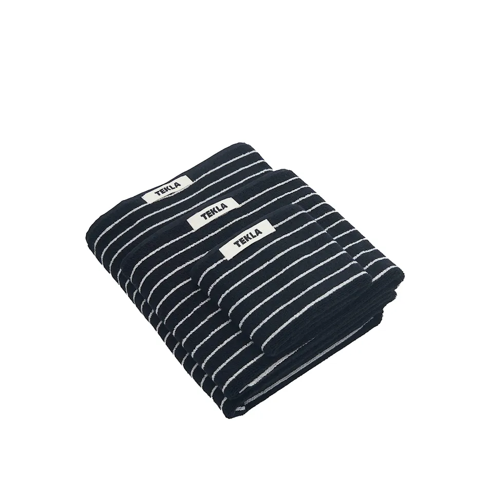 Terry handduk black stripes