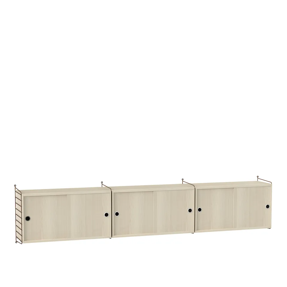 Vardagsrum hyllsystem D ask/brun