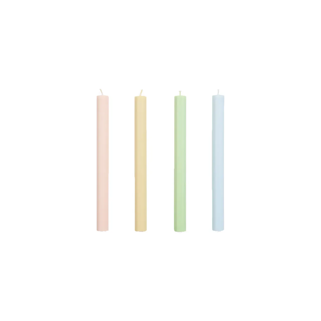 Hexagon Candle Pastel Set of 4