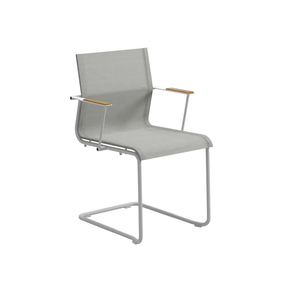 Sway Stacking Chair with Arms, Frame White, Seagull Sling