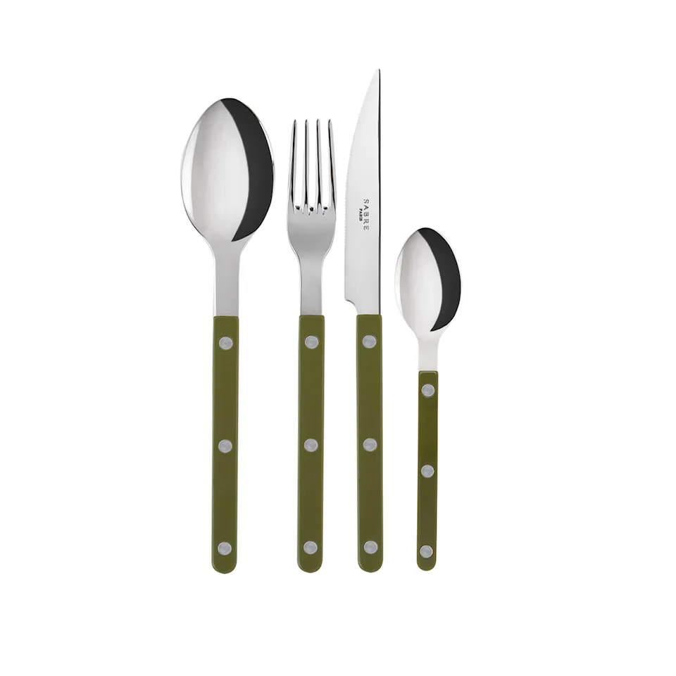 Bistrot solid bestickset 24 delar green fern