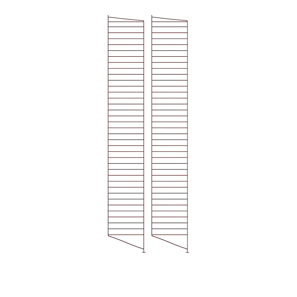 Golvgavel 200 x 30 cm 2-pack mörkröd