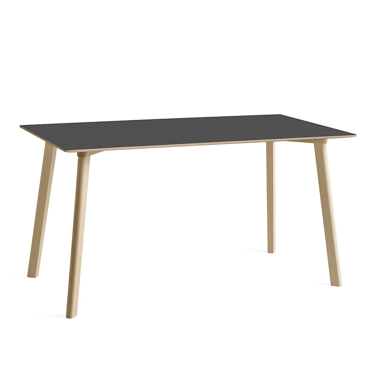 CPH Deux 210 2.0 Table Lacquered Oak Frame L140 X W75 X H73 Stone Grey Top Lacquered Beech Edge