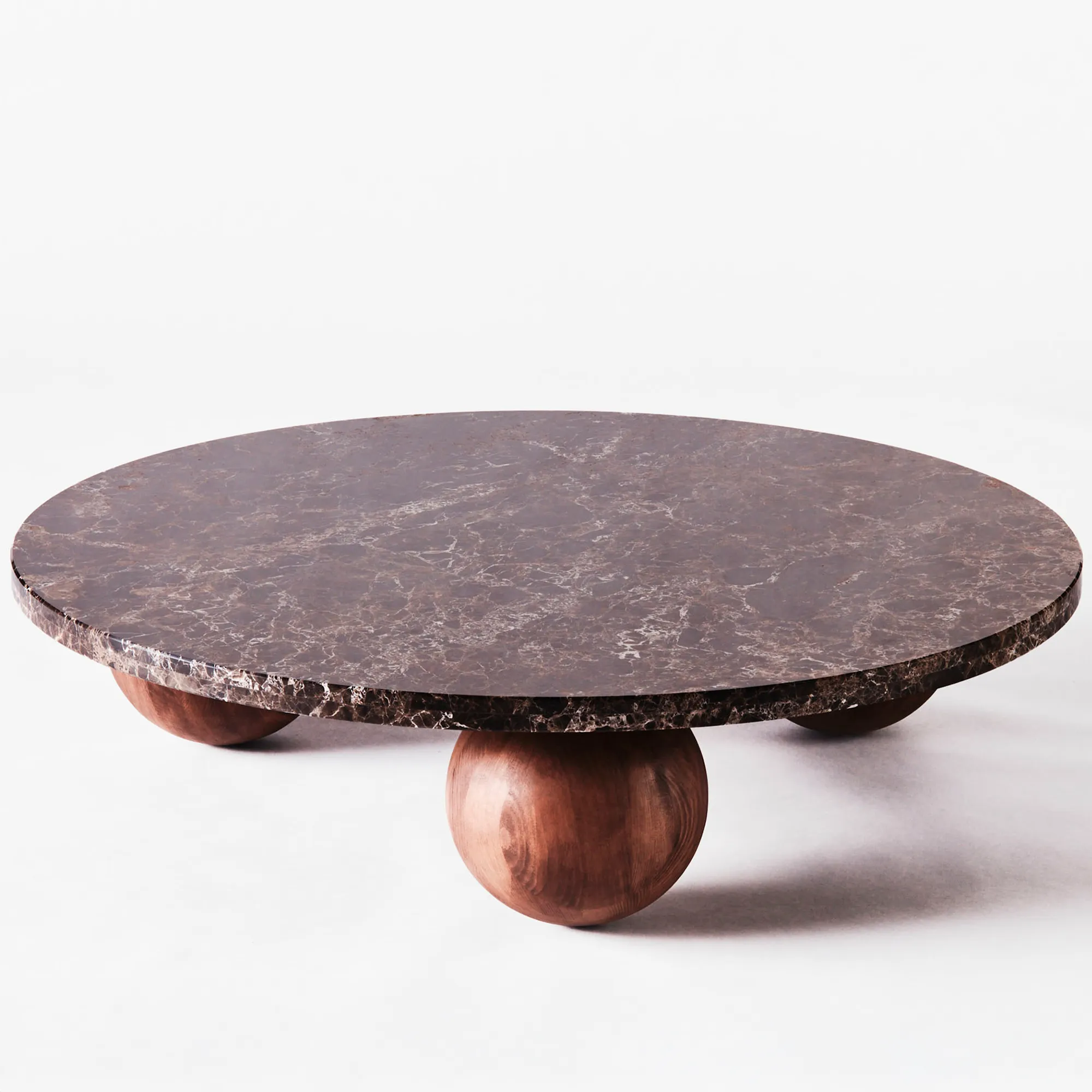 Sphere Sofa Table Round Dark Emperador - 3