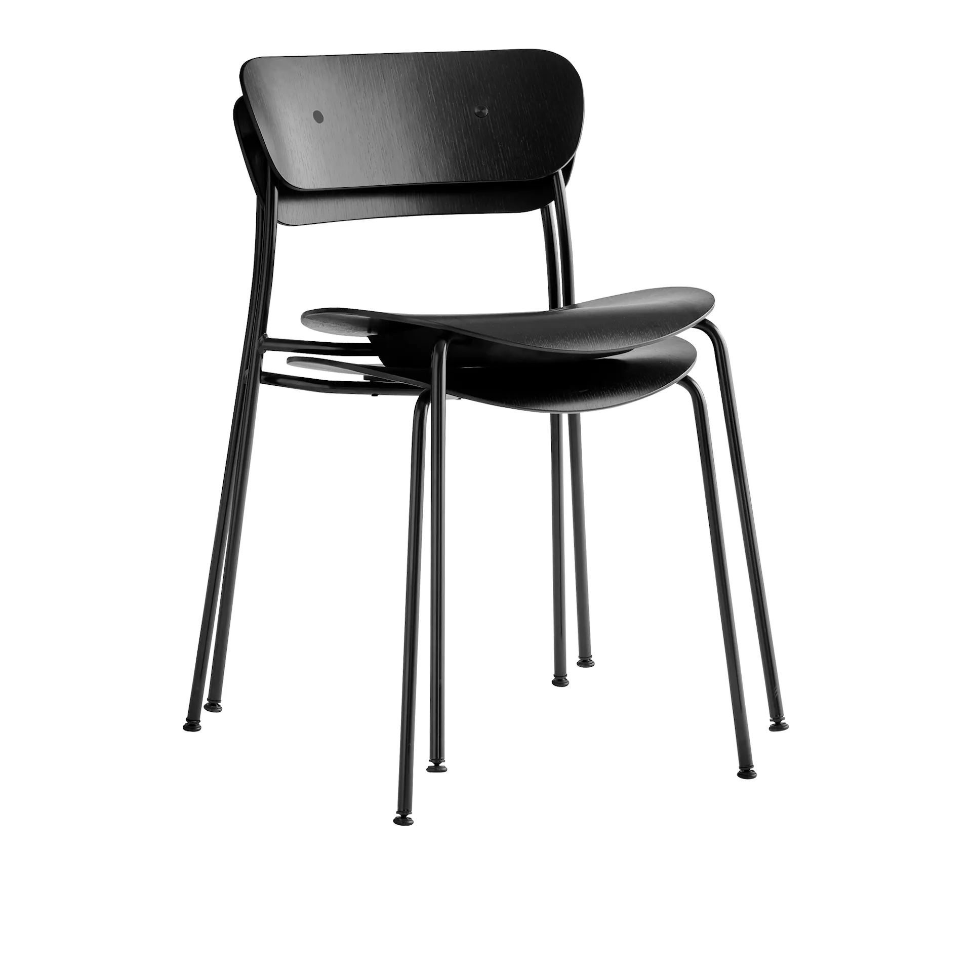 Pavilion Chair AV1 Chrome Finish Black - &Tradition - NO GA