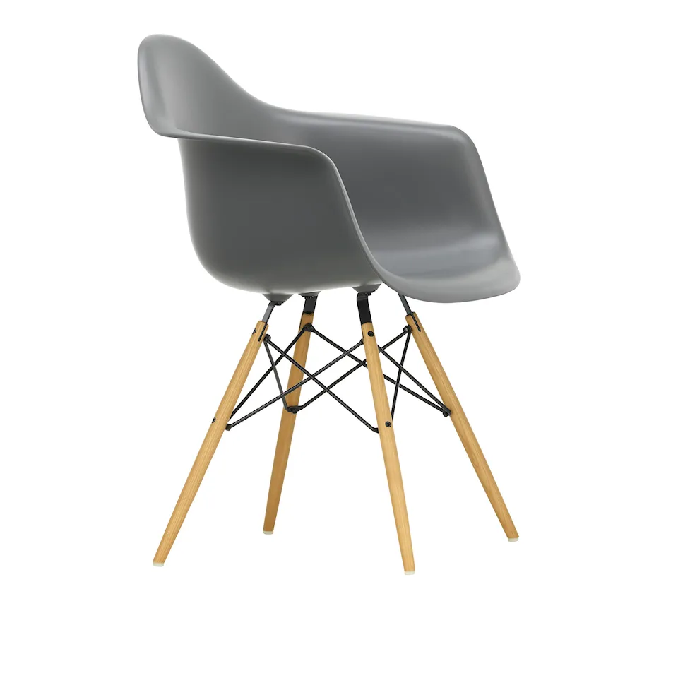Eames Plastic Armchair DAW - 56 Granite Grey - Ash Honey Tone