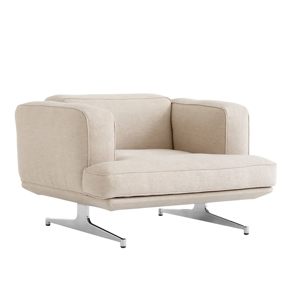 Inland AV21 1-sits soffa polerad aluminium ben