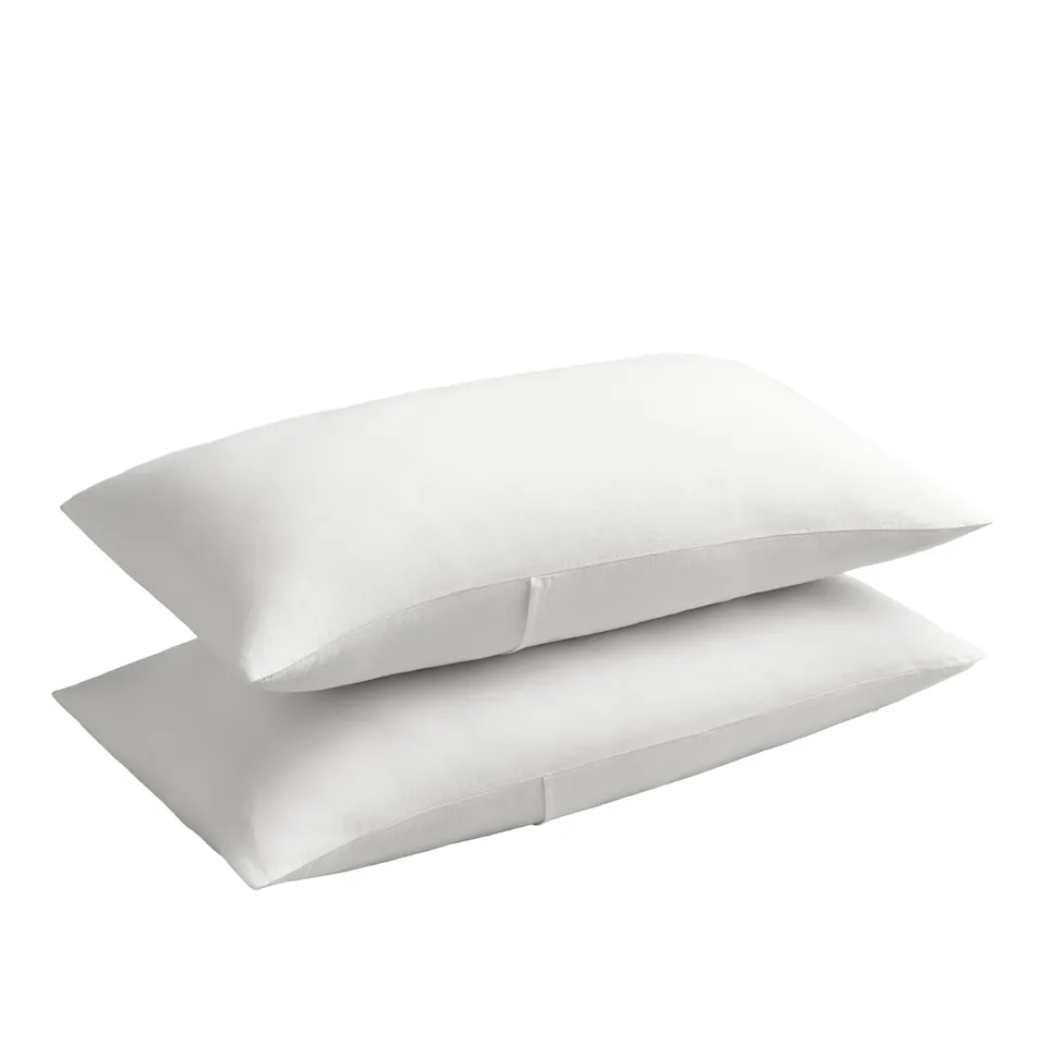 Linen Blend Crisp White örngott 2-pack