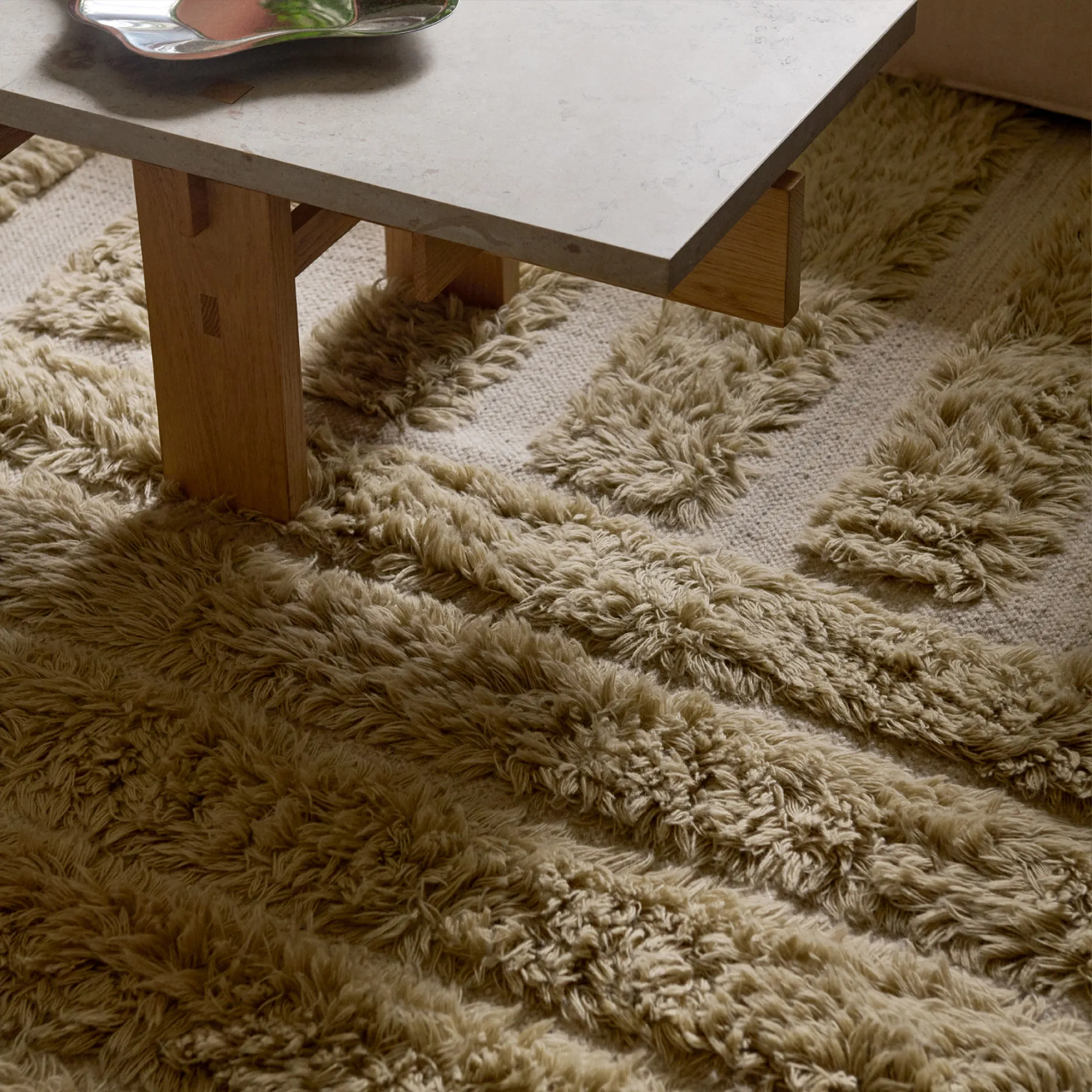 Shaggy Labyrinth Beige ullmatta - 2