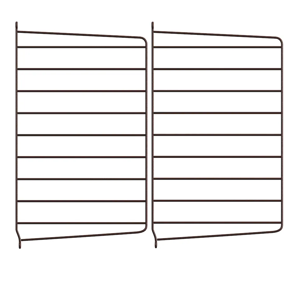 Väggavel 50 x 30 cm 2-pack mörkbrun